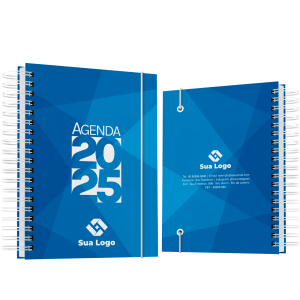 Agenda 2025 Comercial Capa Dura 15x21cm Capa 4/0 Laminação Wire-o O MIOLO É PADRÃO 350 páginas. Somente  capa é personalizada.