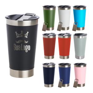 COPO TÉRMICO 500ml COM ABRIDOR INOX 8,7X11,7cm    